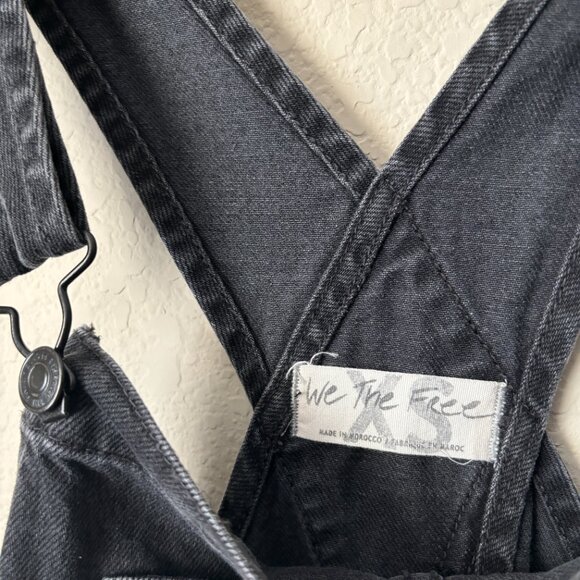 Free People Relaxed Ziggy Denim Overalls in Mineral Black - Picture 4 of 14